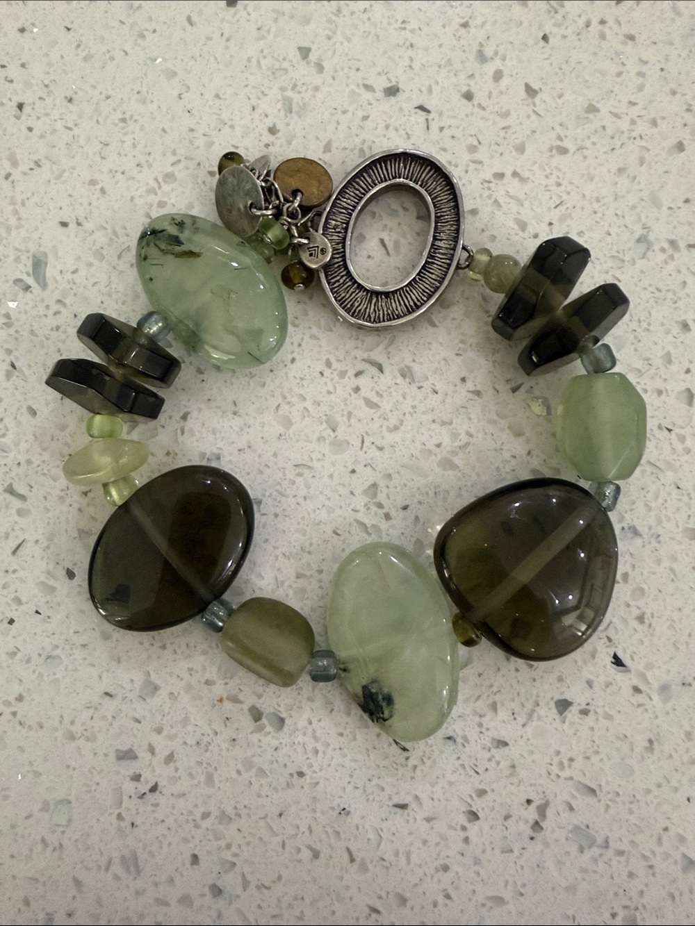 Silpada stretch bracelet green “retired”
